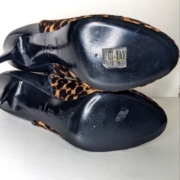 NWOT Longchamp Cheetah Animal Print Le Pliage Heritage Heeled Bootie Size 38 - Picture 11 of 12